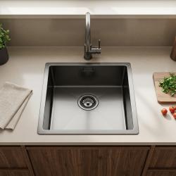 gunmetal-steel-kitchen-sink-square-design